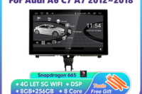 Android 14 Carplay Car Multimedia Player For Audi A6 C7 A7 2012~2018 Touch Screen 4G Music Stereo GPS Navi 8+256GB Auto Radio
