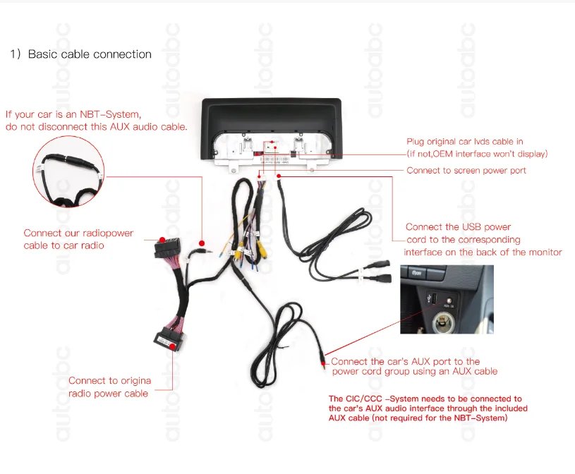 1920*720 Wireless CarPlay Android Auto Multimedia Display Touch Screen For BMW 1 2 3 4 Series F20 F21 F22 F30 F31 F32 F33