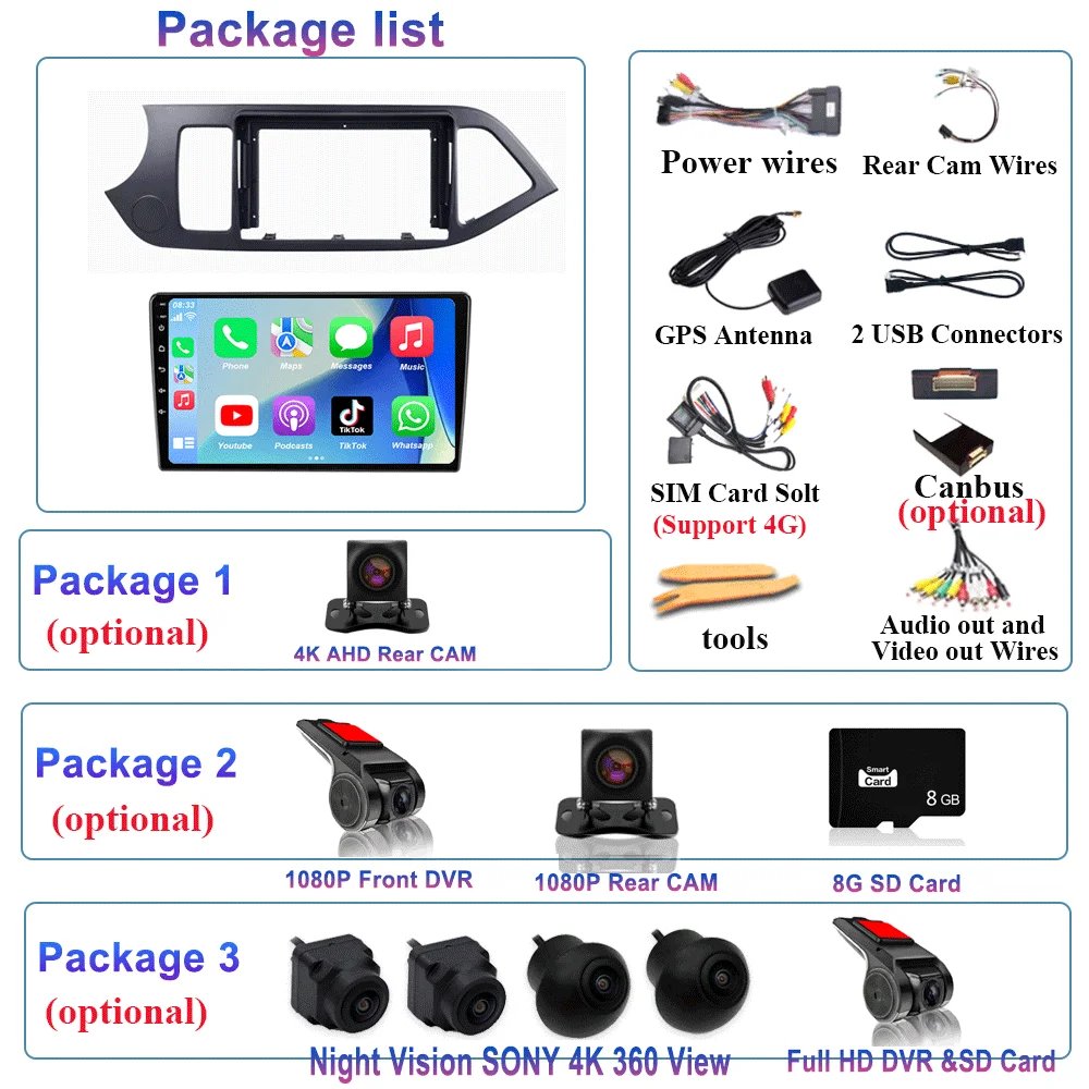 Android 15 For KIA PICANTO Morning 2011 2012 2013 2014 2015 2016 Carplay Auto Multimedia Car Radio Navigation Player WIFI+4G DSP Android 15 For KIA PICANTO Morning 2011 2012 2013 2014 2015 2016 Carplay Auto Multimedia Car Radio Navigation Player WIFI+4G DSP
