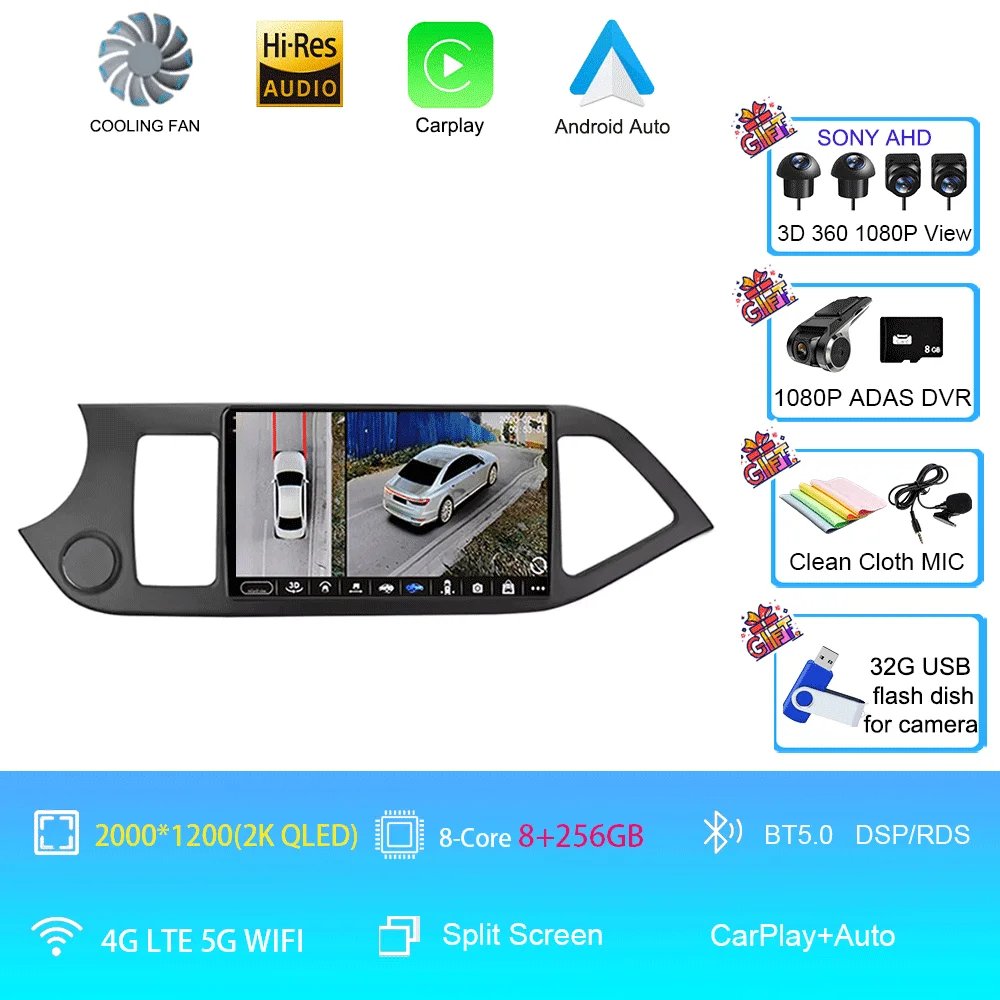 8G 256G DVR 360 2K