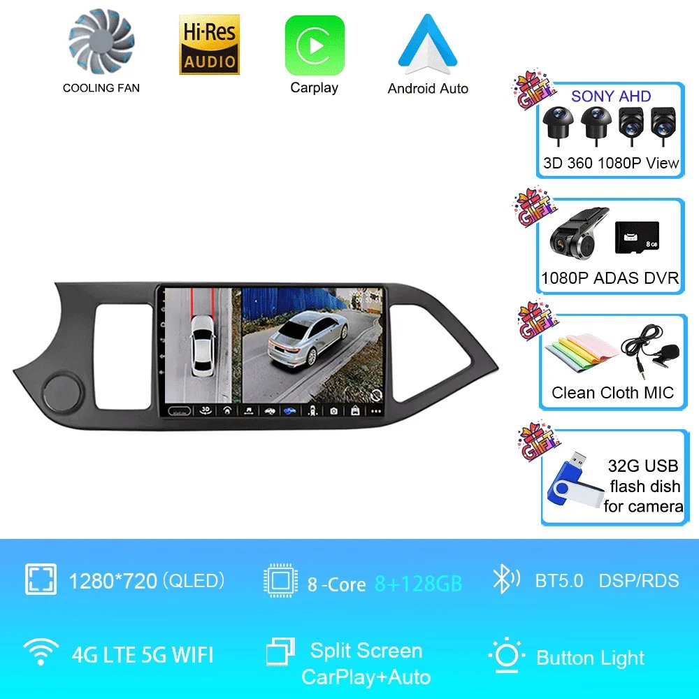 8G 128G DVR 360