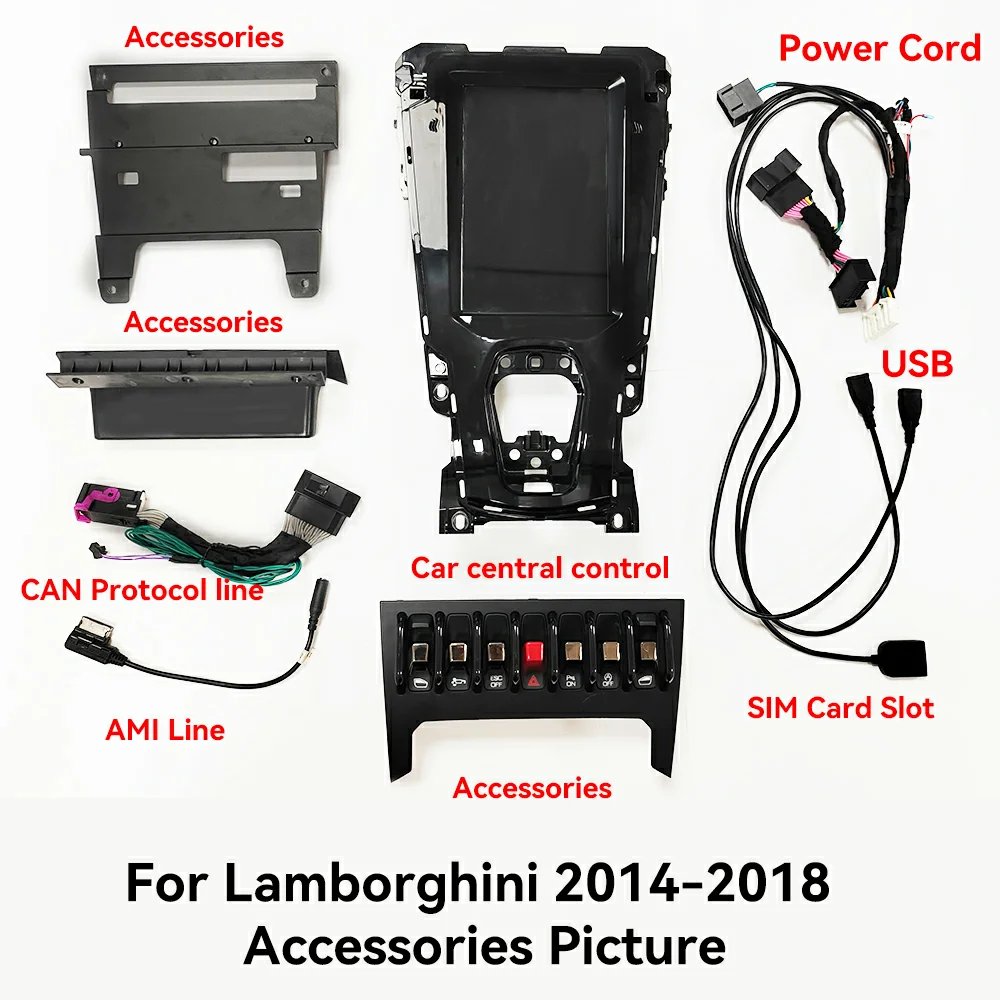Android Auto GPS Navi Car Radio For Lamborghini Huracan 2014-2018 Stereo Multimedia Player 10.4