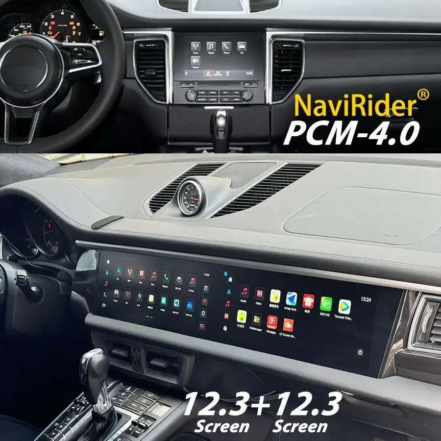 12.3inch Dual Screen Android Car Radio For Porsche Macan 2011-2017 Multimedia Video Player GPS 4G WiFi Carplay Auto Navigation