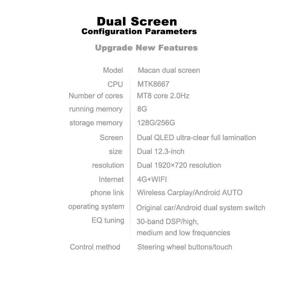 12.3inch Dual Screen Android Car Radio For Porsche Macan 2011-2017 Multimedia Video Player GPS 4G WiFi Carplay Auto Navigation