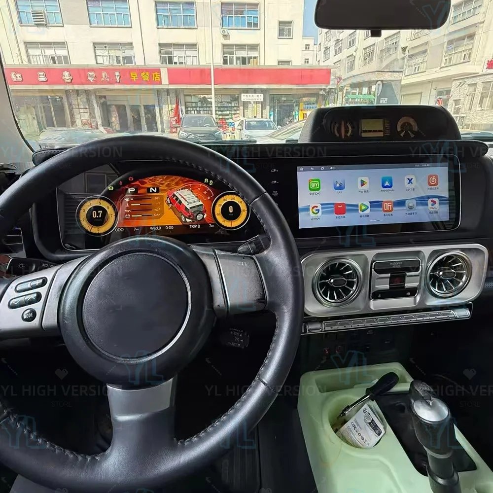S Android Auto Carplay For Toyota FJ Cruiser 2007-2022 Car Radio Digital Cluster Dual Screen GPS Navi  Head Unit DSP Bluetooth
