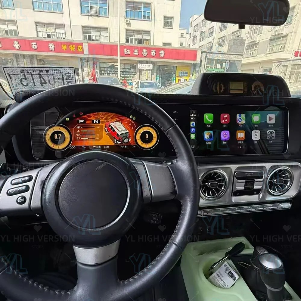 S Android Auto Carplay For Toyota FJ Cruiser 2007-2022 Car Radio Digital Cluster Dual Screen GPS Navi  Head Unit DSP Bluetooth