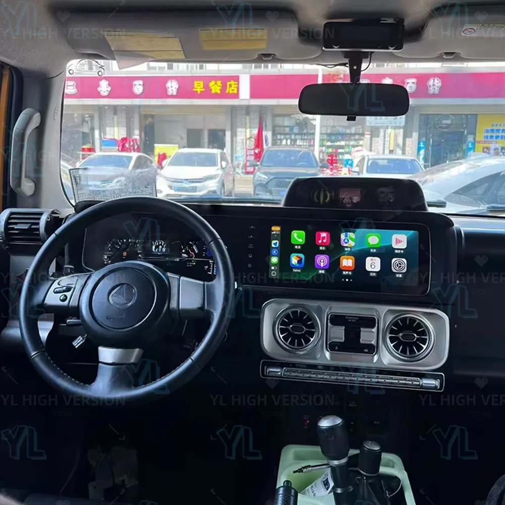 S Android Auto Carplay For Toyota FJ Cruiser 2007-2022 Car Radio Digital Cluster Dual Screen GPS Navi  Head Unit DSP Bluetooth