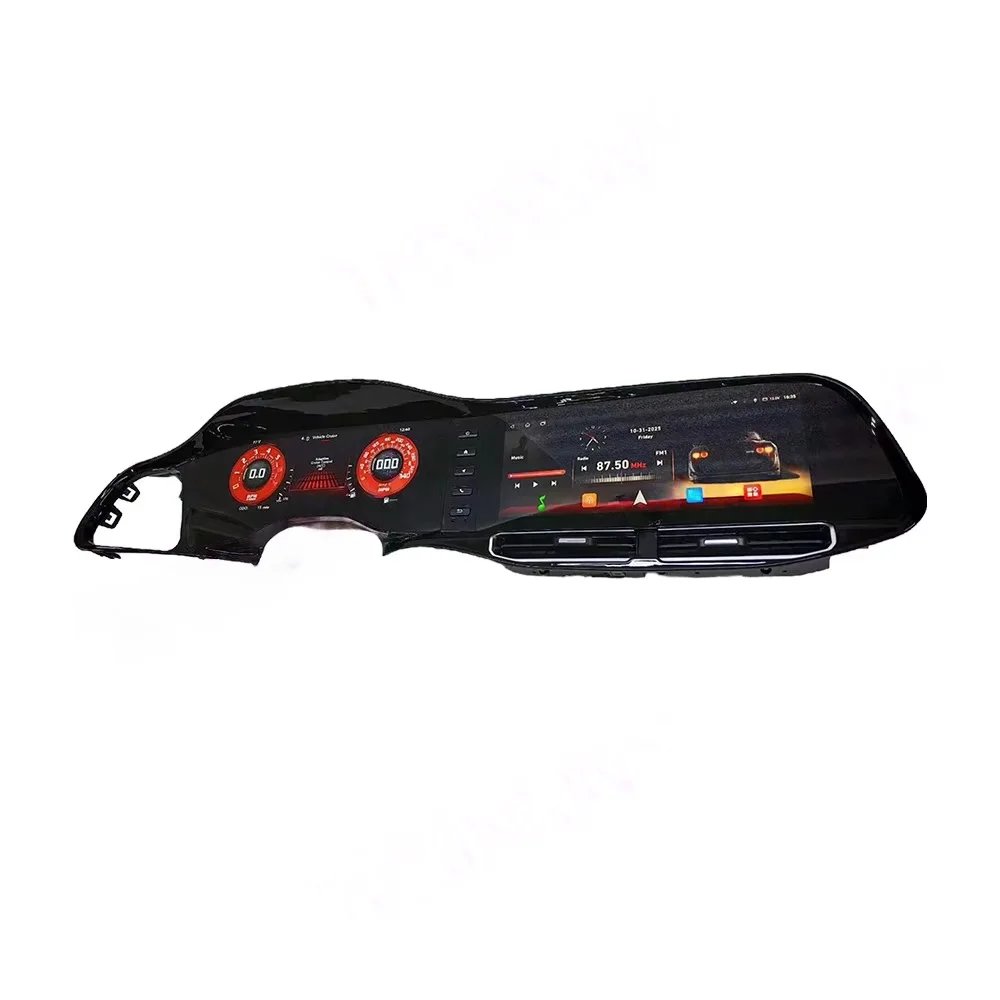 Auto Dual Screen For Dodge Challenger SRT Hellcat 2010-2024 Carplay Android Car Radio GPS Navi Stereo + Digital Cluster Headunit