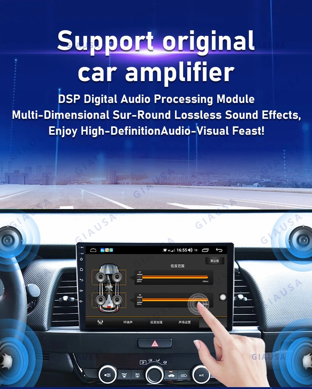 Auto Dual Screen For Dodge Challenger SRT Hellcat 2010-2024 Carplay Android Car Radio GPS Navi Stereo + Digital Cluster Headunit