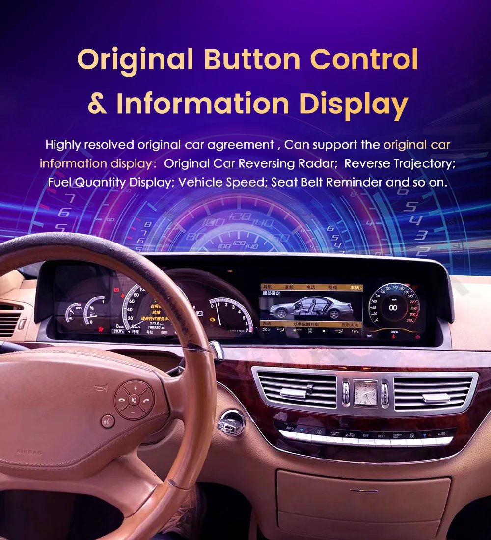 12.3'' HD Dual Screen Car Radio For Toyota Land Crulser FJ 2007-2022 Car Multimedia Video Player GPS Navigation Carplay Unit DSP