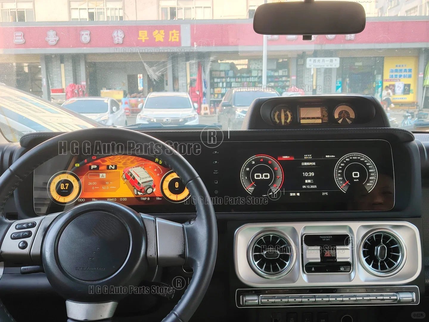 12.3'' HD Dual Screen Car Radio For Toyota Land Crulser FJ 2007-2022 Car Multimedia Video Player GPS Navigation Carplay Unit DSP