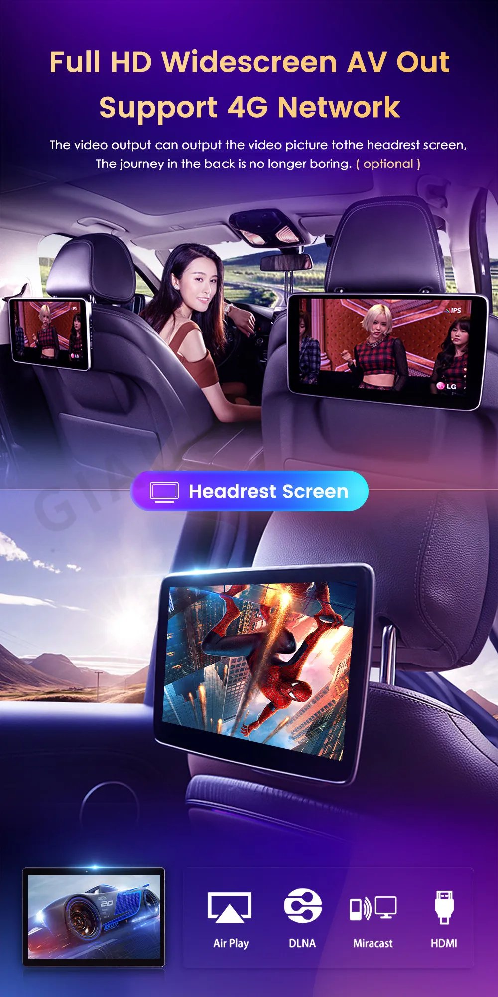 12.3'' HD Dual Screen Car Radio For Toyota Land Crulser FJ 2007-2022 Car Multimedia Video Player GPS Navigation Carplay Unit DSP