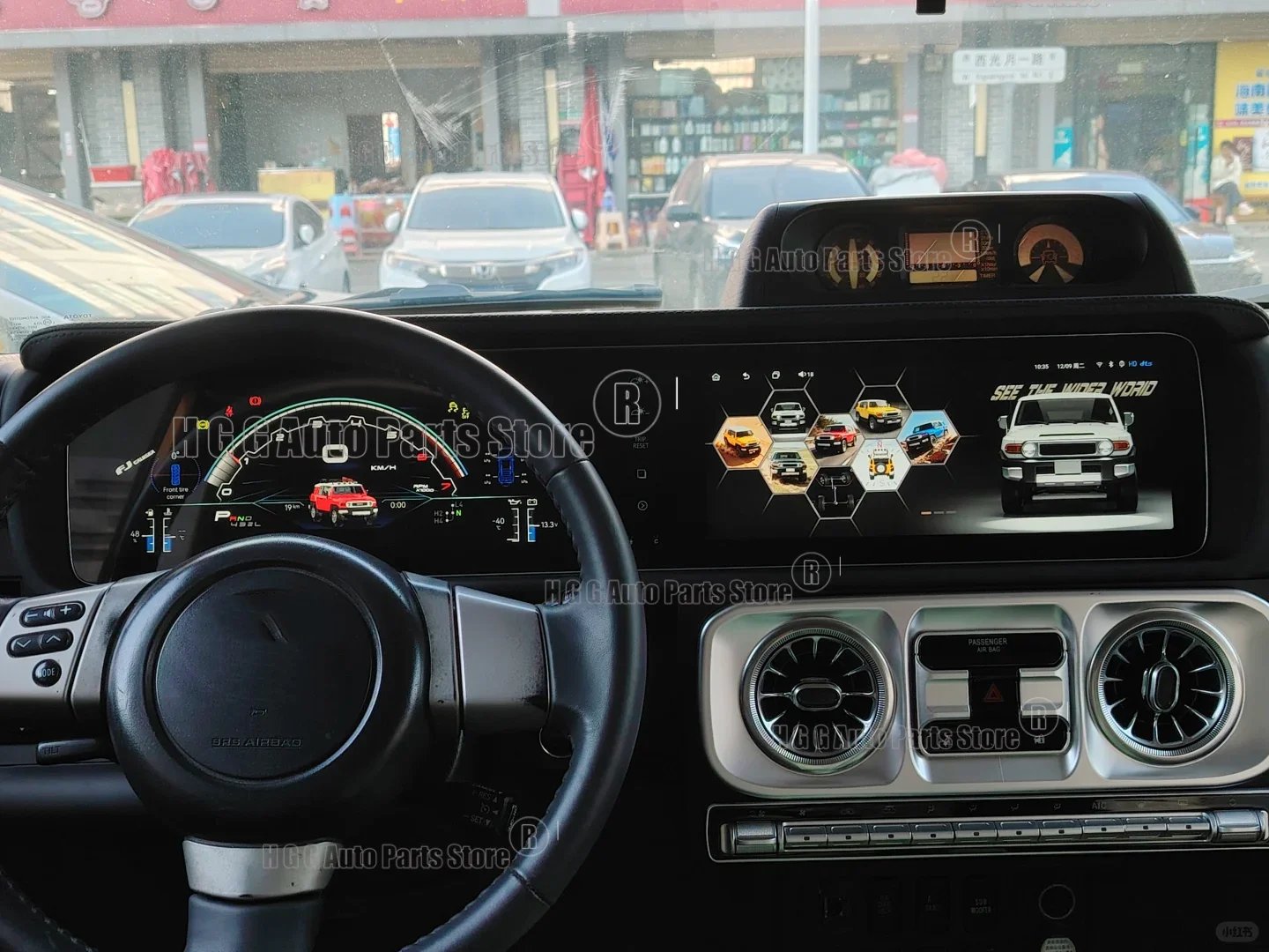 12.3'' HD Dual Screen Car Radio For Toyota Land Crulser FJ 2007-2022 Car Multimedia Video Player GPS Navigation Carplay Unit DSP