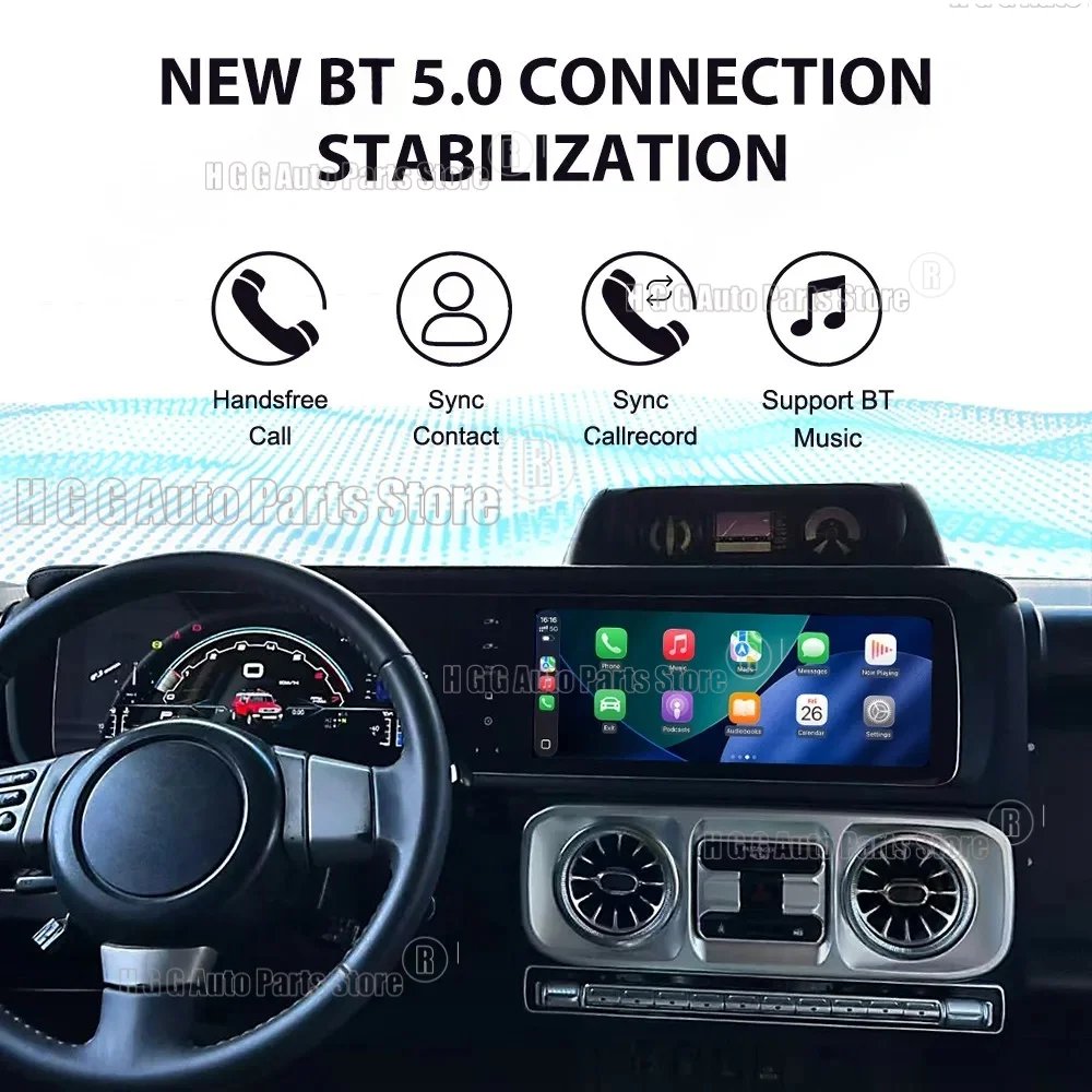 12.3'' HD Dual Screen Car Radio For Toyota Land Crulser FJ 2007-2022 Car Multimedia Video Player GPS Navigation Carplay Unit DSP