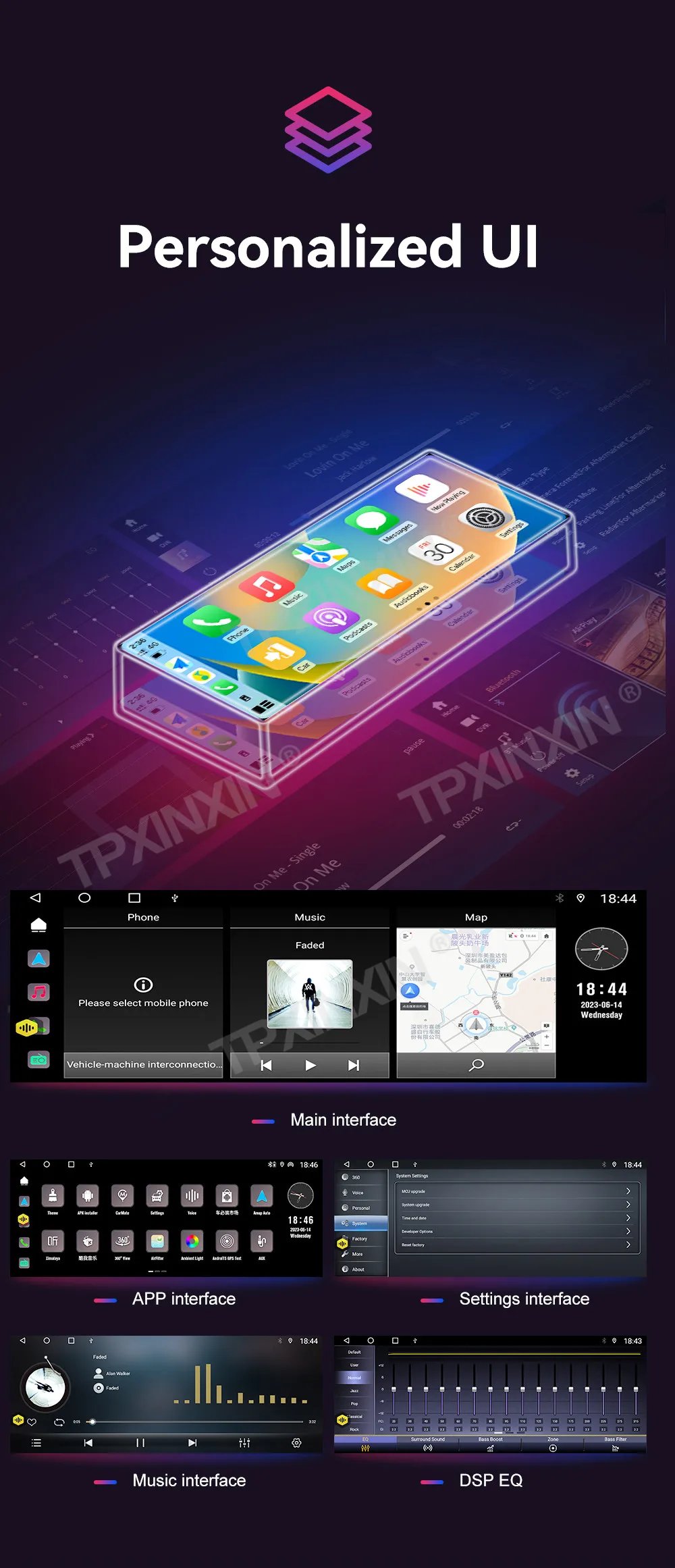 12.3 Inch Dual HD Screen Car Radio Android 13 For Land Rover Range Rover Sport 2014-2017 CarPlay Multimedia Player GPS Head Unit