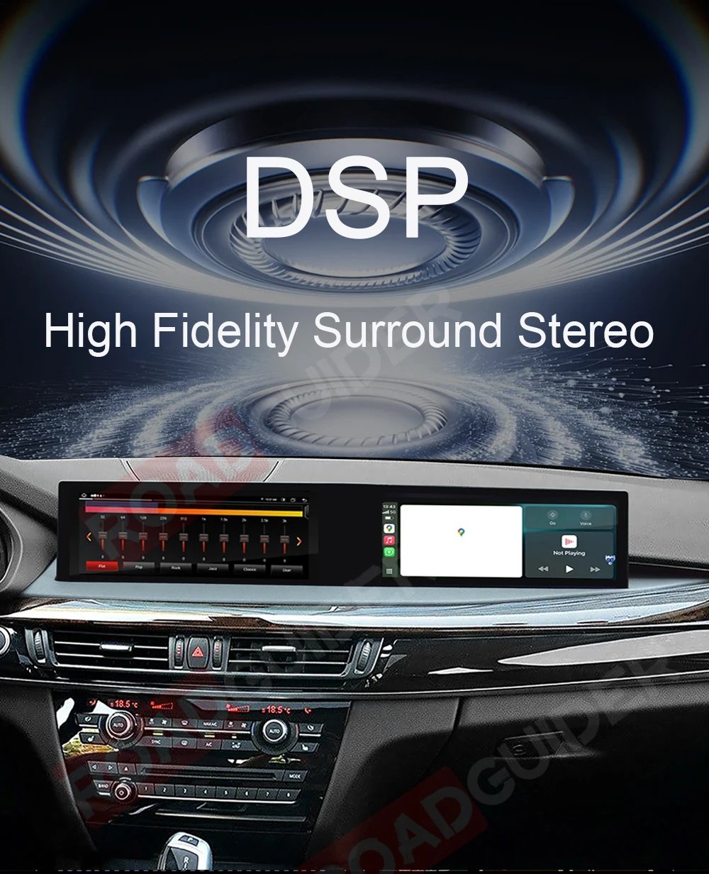 Over-large Dual Screen For BMW X5 X6 F15 F16 2014-2017 NBT Series Android Car Radio Multimedia Player Carplay Navigation GPS