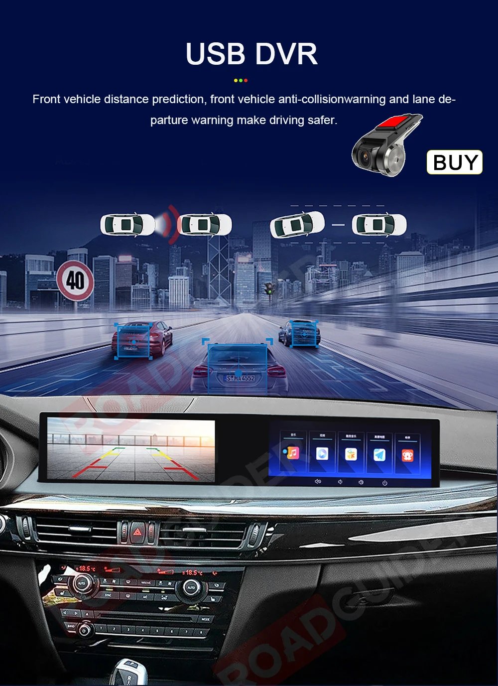 Over-large Dual Screen For BMW X5 X6 F15 F16 2014-2017 NBT Series Android Car Radio Multimedia Player Carplay Navigation GPS