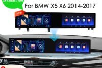 Over-large Dual Screen For BMW X5 X6 F15 F16 2014-2017 NBT Series Android Car Radio Multimedia Player Carplay Navigation GPS