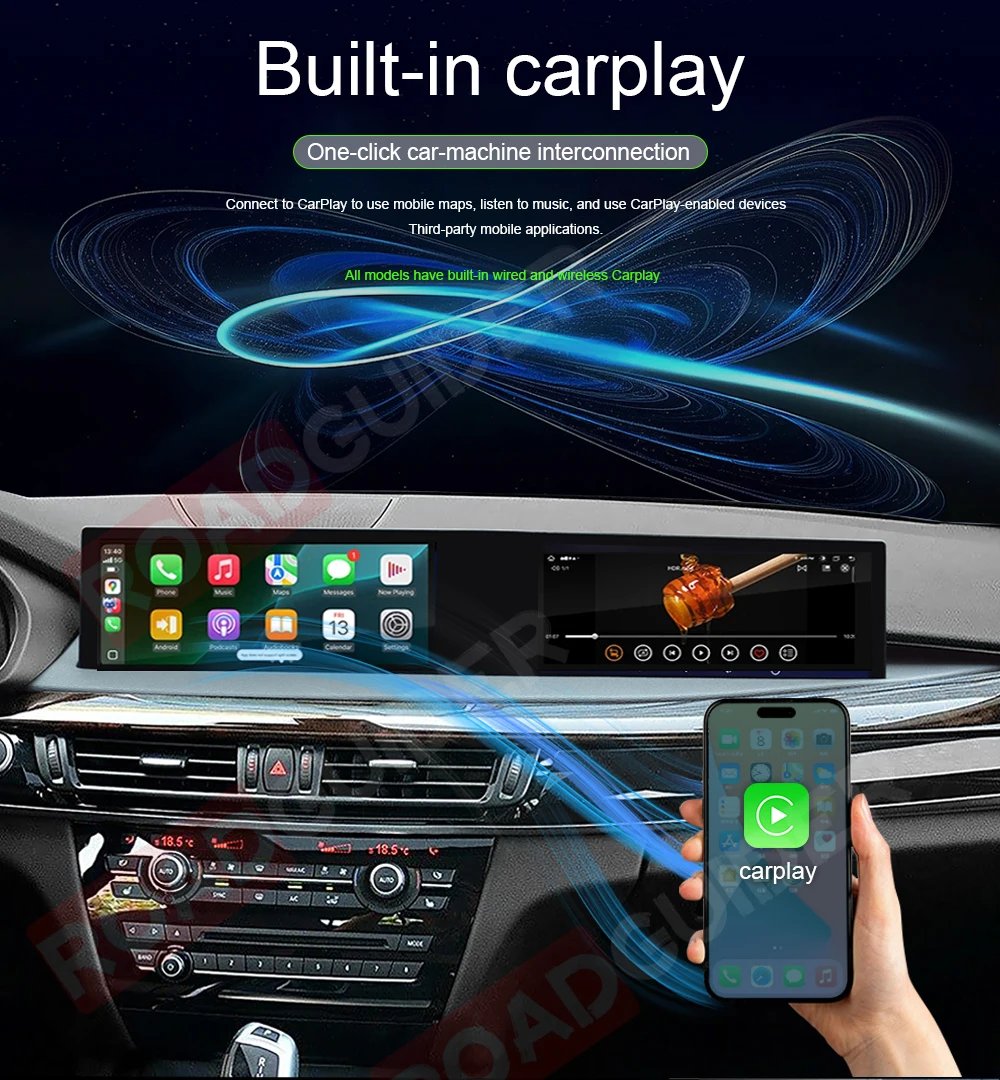 Over-large Dual Screen For BMW X5 X6 F15 F16 2014-2017 NBT Series Android Car Radio Multimedia Player Carplay Navigation GPS