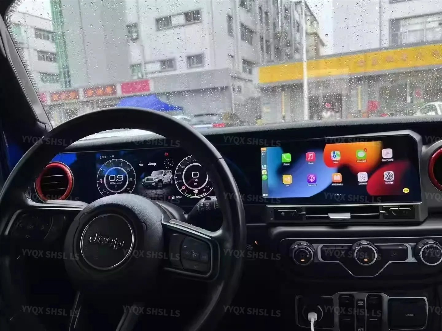 24.6inch Dual ScreenAndroid Car Radio For JEEP Wrangler JL 2018-2022 Gladiator Multimedia Video Player GPS Navigation 4G Carplay