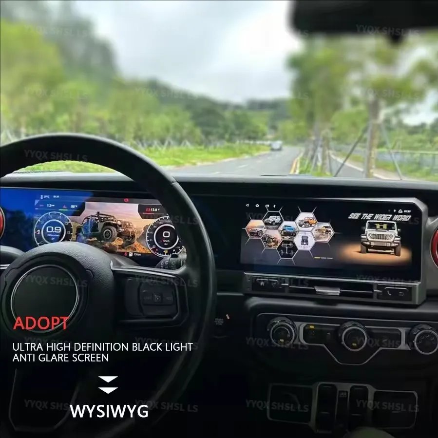 24.6inch Dual ScreenAndroid Car Radio For JEEP Wrangler JL 2018-2022 Gladiator Multimedia Video Player GPS Navigation 4G Carplay