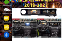 Android 13 Dual Touch Screen 12.3inch+12.3inch Carplay Car Radio For JEEP WRANGLER 2018-2023 LCD Multimedia Player GPS Stereo 4G