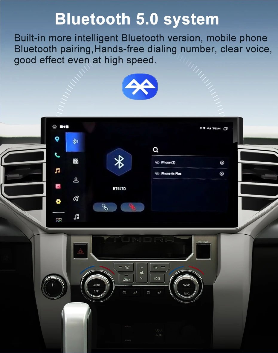 Android 14 For Toyota Tundra Sequoia 2014-2019 14.6-inch car Radio Multimedia Player GPS Navigation Wireless Carplay IPS Stereo
