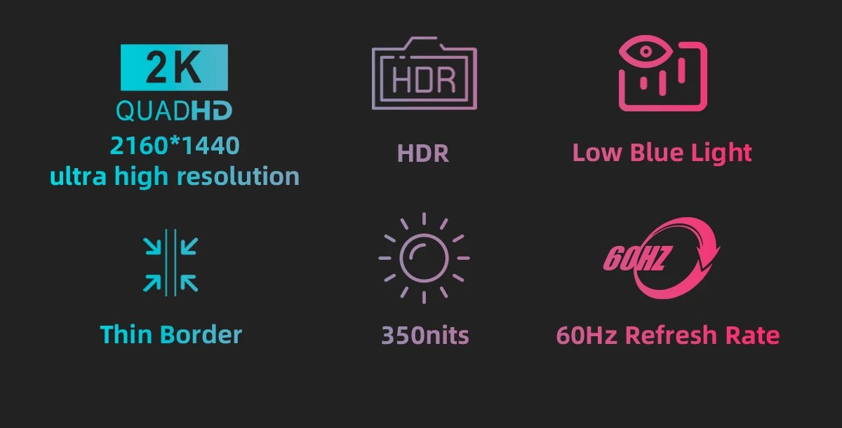 ZSUS 2160*1440 14-inch 2K Portable Monitor 60HZ For Laptop XBox PS4 / 5 Switch TV Box Cell Phone PC Extension Mobile ZSUS 2160*1440 14-inch 2K Portable Monitor 60HZ For Laptop XBox PS4 / 5 Switch TV Box Cell Phone PC Extension Mobile