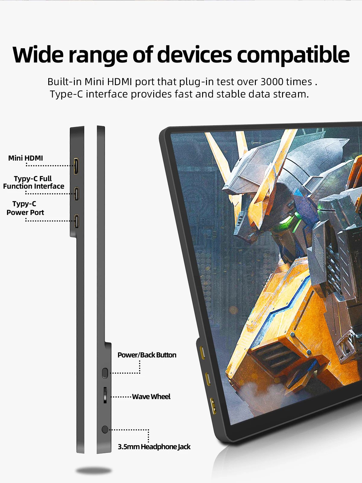 ZSUS 2160*1440 14-inch 2K Portable Monitor 60HZ For Laptop XBox PS4 / 5 Switch TV Box Cell Phone PC Extension Mobile ZSUS 2160*1440 14-inch 2K Portable Monitor 60HZ For Laptop XBox PS4 / 5 Switch TV Box Cell Phone PC Extension Mobile