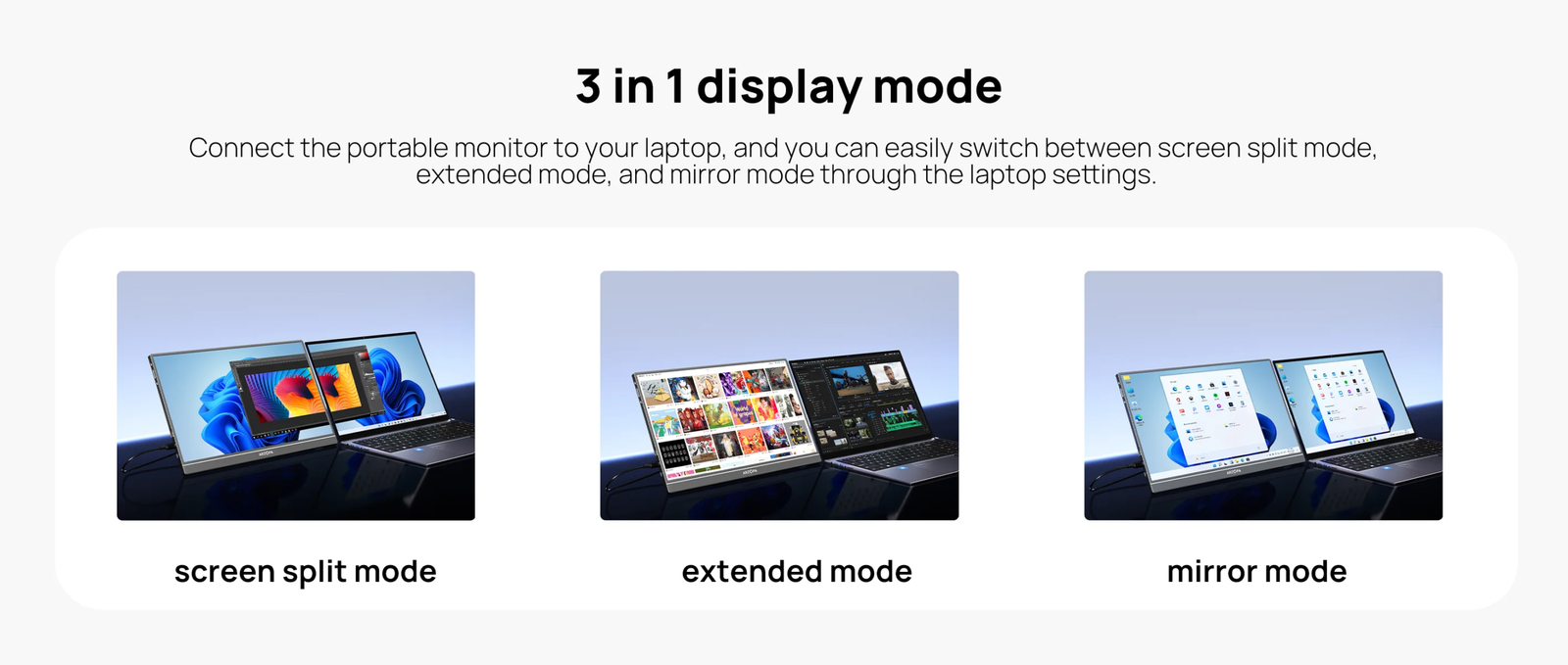 ARZOPA 16.1 inch 1080P Gaming Mobile Portable Monitor IPS PC accessories Monitor External Display for Switch/PS4/LAPTOP Z1C GREY