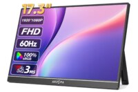 ARZOPA 17.3 inch 1080P FHD Portable Monitor IPS Screen External Display with type-C mini HDMI for Laptop Mac PC Xbox PS Switch