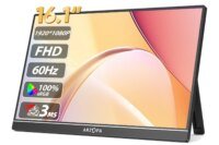 ARZOPA 16.1'' 100% sRGB Portable Monitor 1080P Second Monitor External Screen for MAC Laptop PC Xbox/PS/Switch,Z1C