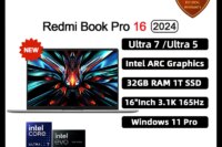 XIAOMI Redmi Book Pro 16 2024 Laptop Intel Ultra5 125H 7 155H RAM 32GB SSD 1TB 16"Inch 3.1K 165Hz Notebook Ultrabook Computer PC