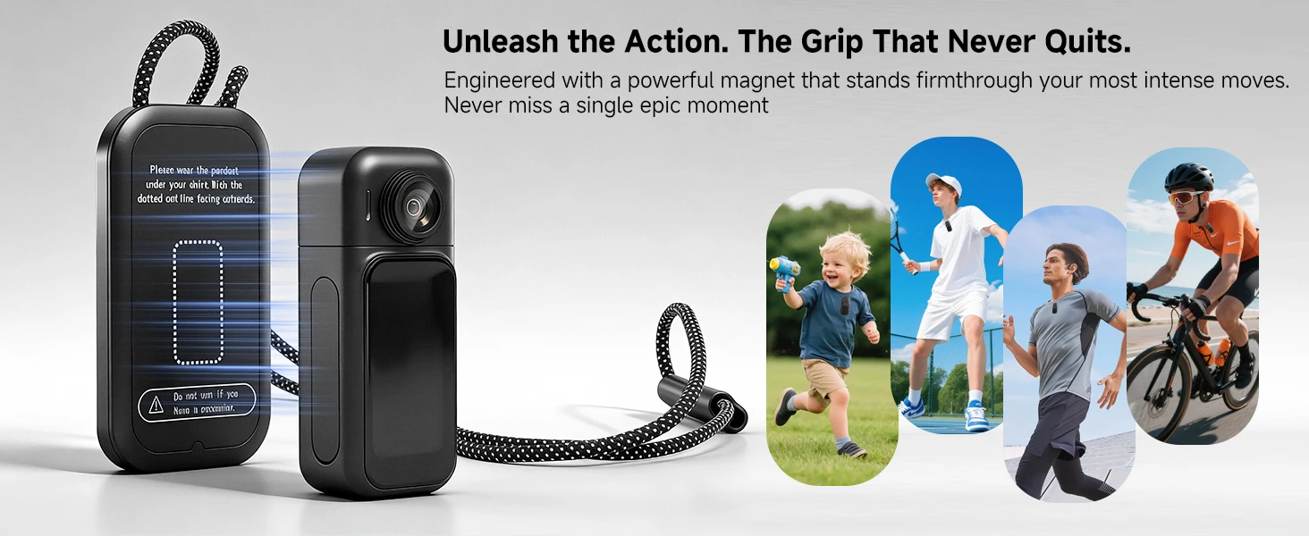 X50 Pro POV Body Camera 1080P HD Ultra Compact Mini Sports Action Cam for Outdoor Vlogging & Photographic Recording