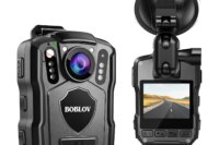 BOBLOV M5 Police Body Cam GPS Recorder 1440P Body Mounted Cam 128G Bodycam Night Vision IP67 Dashcam 4200mAh Battery Body Camera