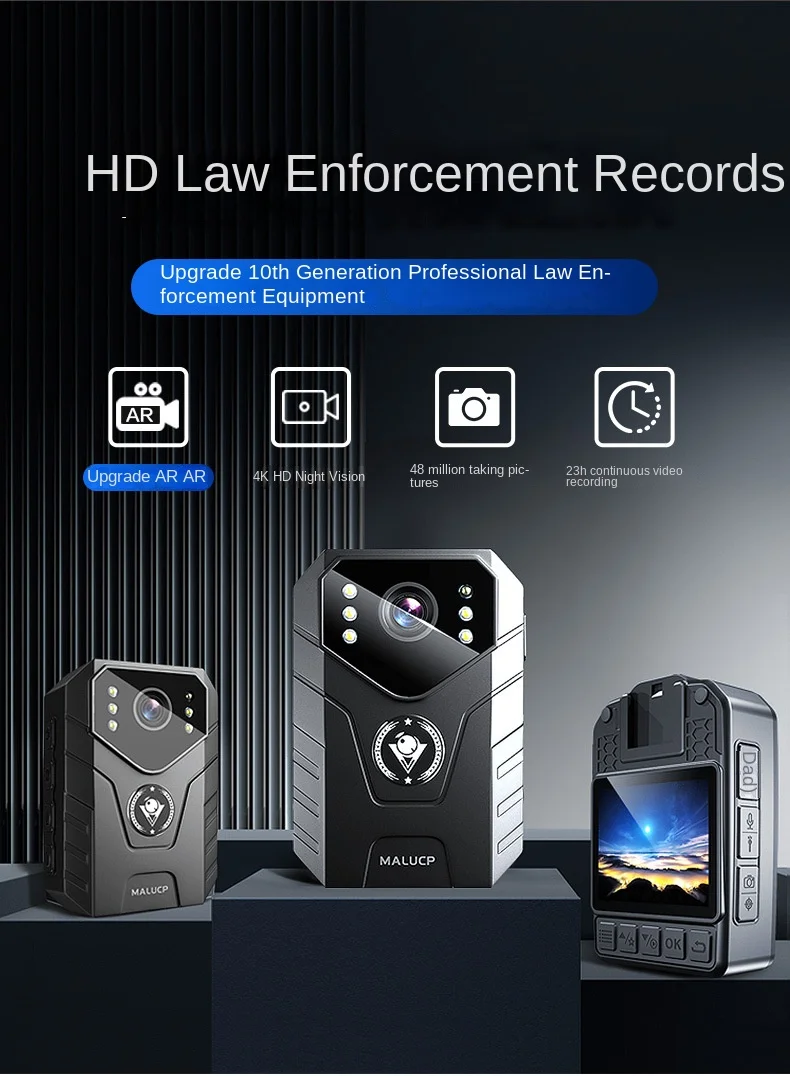 4K 2k AR Small Digtal Body Camera Waterproof 1080P Cam Infrared Night Vision Chest Video Law Enforcement Voice Recorder Bodycam