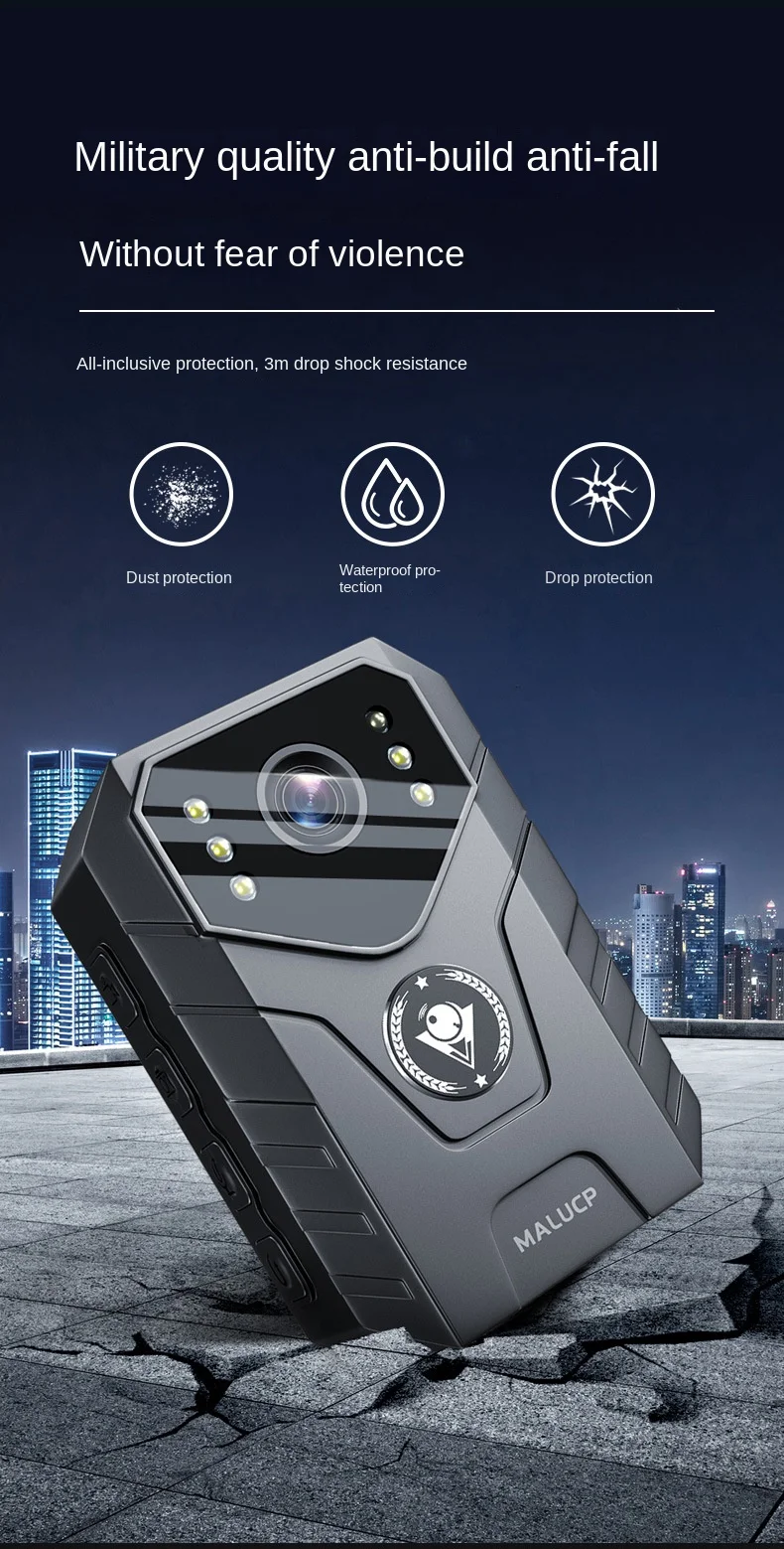 4K 2k AR Small Digtal Body Camera Waterproof 1080P Cam Infrared Night Vision Chest Video Law Enforcement Voice Recorder Bodycam