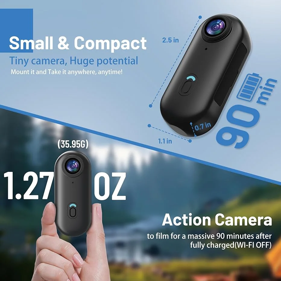 4K Mini Action Camera HD 1080P Magnetic WiFi Wireless Body Mount POV Holder Bodycam Vlogging Motorcycle Helmet Sports Video Cam 4K Mini Action Camera HD 1080P Magnetic WiFi Wireless Body Mount POV Holder Bodycam Vlogging Motorcycle Helmet Sports Video Cam
