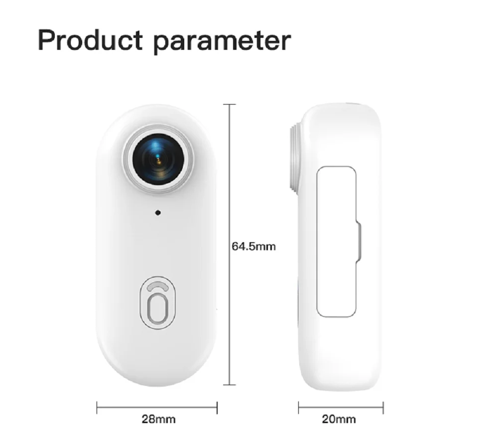 4K UltraHD POV Collar Cam Small Sports Camera Magnetic Necklace Pets Camcorder Mini Wireless WiFi Bodycam Recording Vlog Selfie