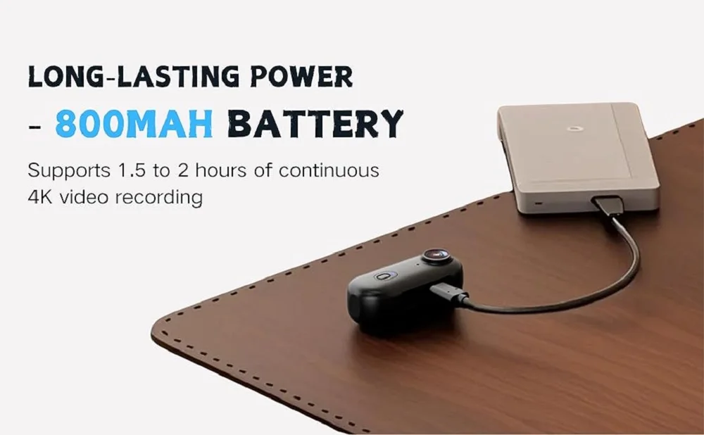 4K UltraHD POV Collar Cam Small Sports Camera Magnetic Necklace Pets Camcorder Mini Wireless WiFi Bodycam Recording Vlog Selfie