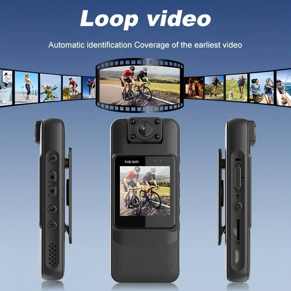 4K UHD WiFi Mini Camera Portable Digital Audio Video Recorder Police BodyCam Night Vision Sports DV Bicycle Small Camcorder