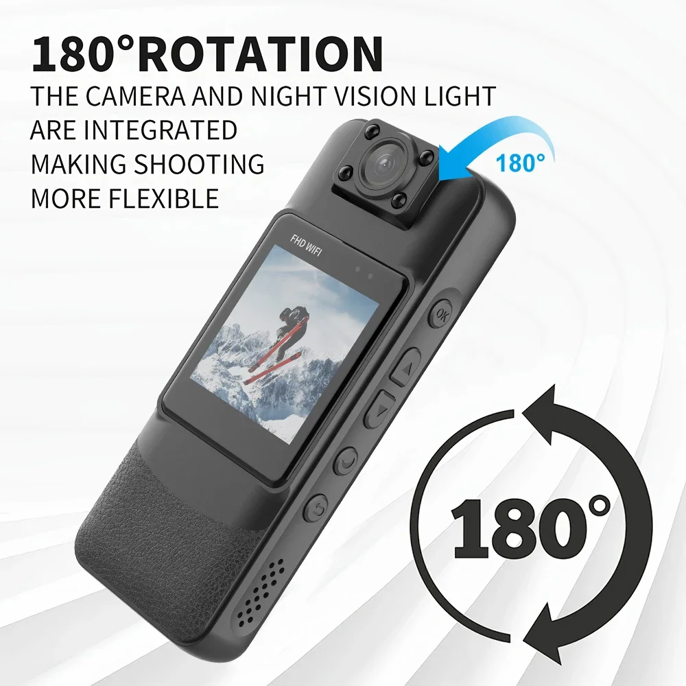 4K UHD WiFi Mini Camera Portable Digital Audio Video Recorder Police BodyCam Night Vision Sports DV Bicycle Small Camcorder