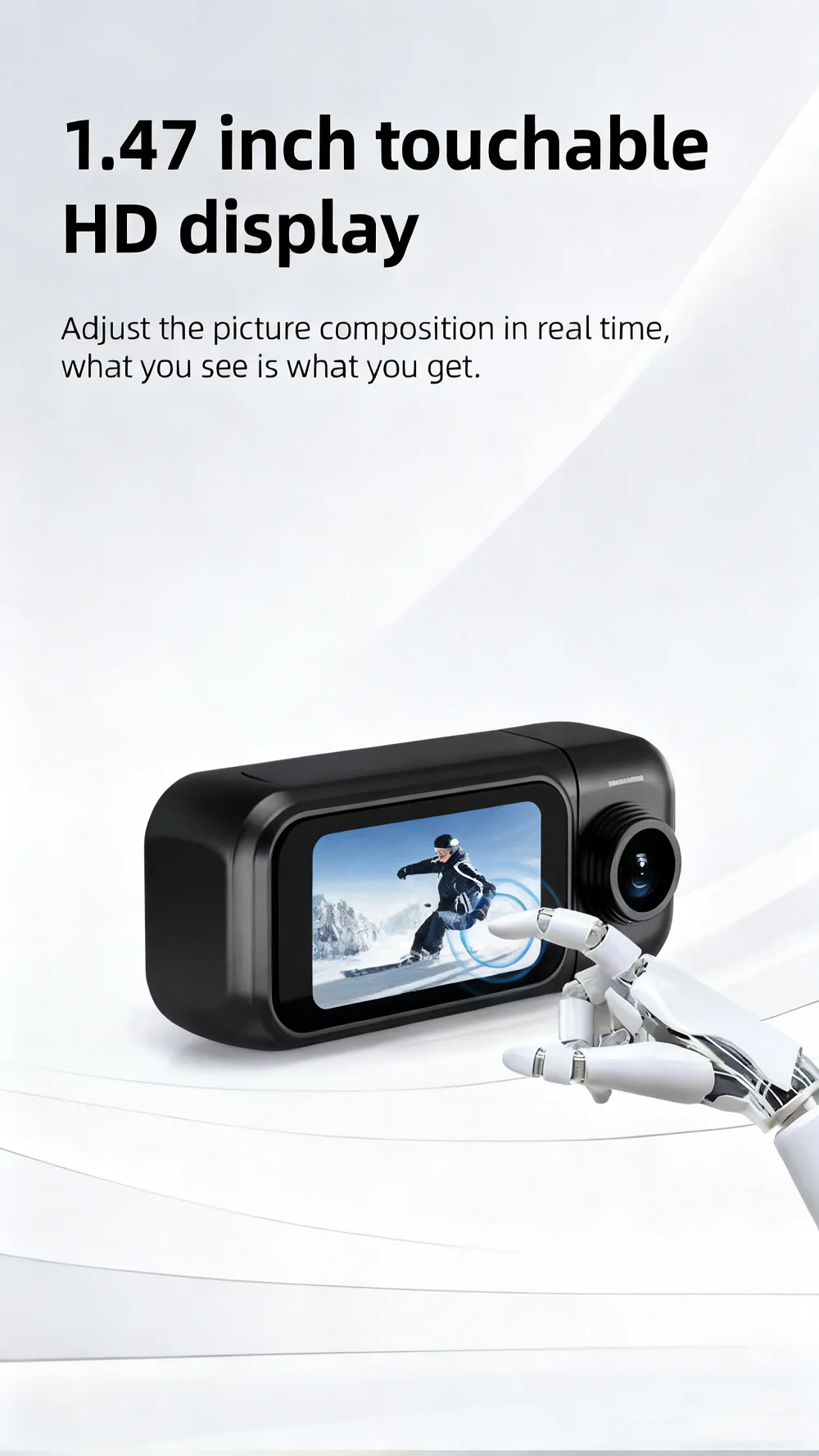 Mini WiFi Body Cam 1080P FHD Action Camera IPS Touch Screen Magnetic Charging Pod Helmet Vlogging Outdoor Motorcycle Activities