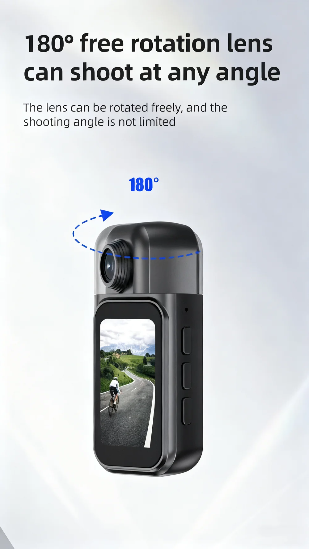 Mini WiFi Body Cam 1080P FHD Action Camera IPS Touch Screen Magnetic Charging Pod Helmet Vlogging Outdoor Motorcycle Activities