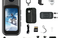 Mini WiFi Body Cam 1080P FHD Action Camera IPS Touch Screen Magnetic Charging Pod Helmet Vlogging Outdoor Motorcycle Activities