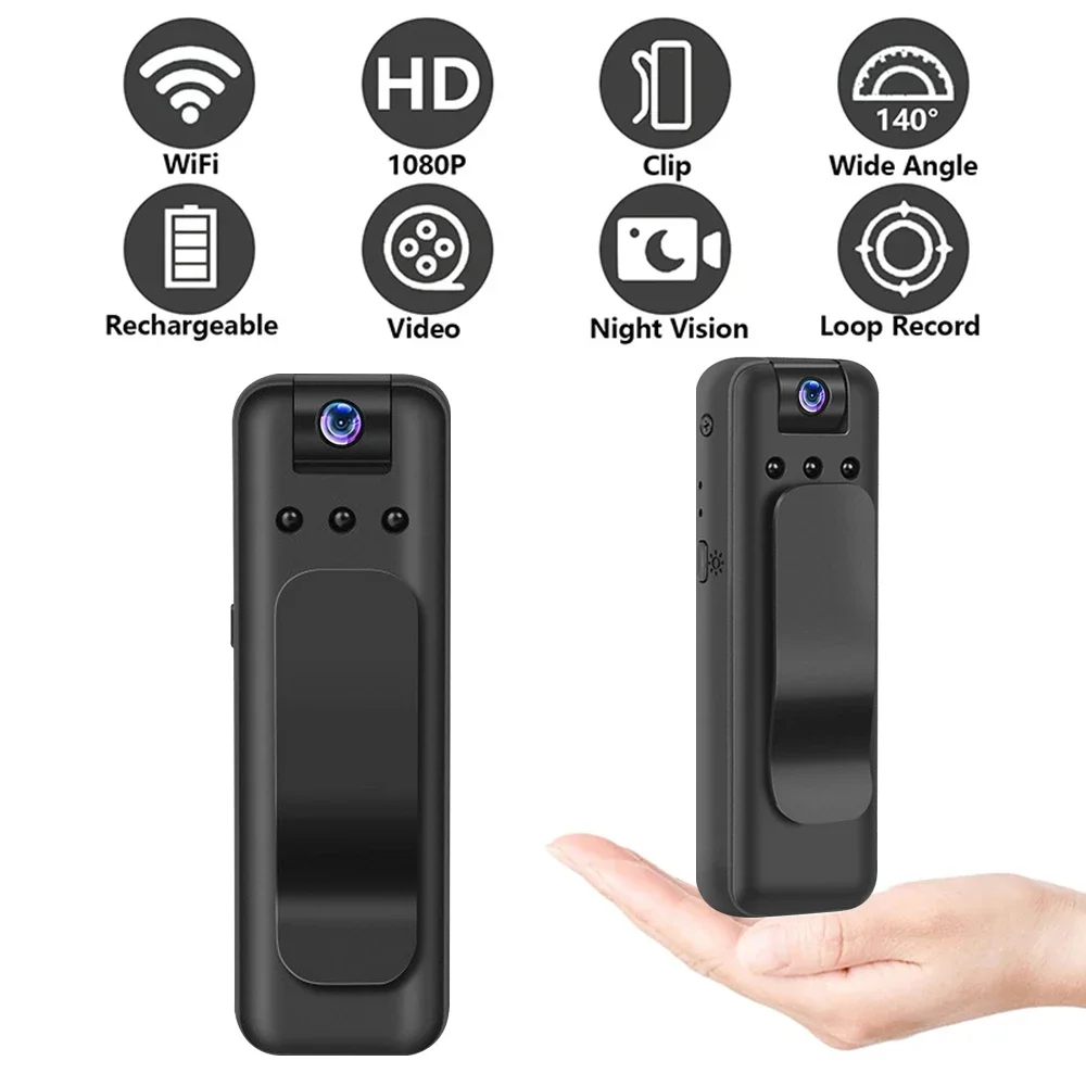 UHD 1080P Mini Camera with WiFi Portable Small Digital Video Recorder Police BodyCam Infrared Night Vision Miniature Camcorder UHD 1080P Mini Camera with WiFi Portable Small Digital Video Recorder Police BodyCam Infrared Night Vision Miniature Camcorder