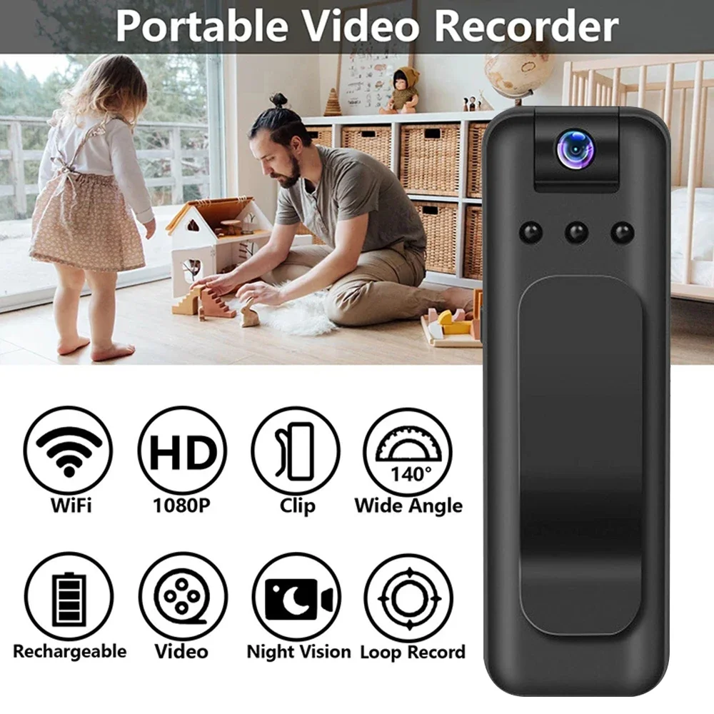UHD 1080P Mini Camera with WiFi Portable Small Digital Video Recorder Police BodyCam Infrared Night Vision Miniature Camcorder UHD 1080P Mini Camera with WiFi Portable Small Digital Video Recorder Police BodyCam Infrared Night Vision Miniature Camcorder