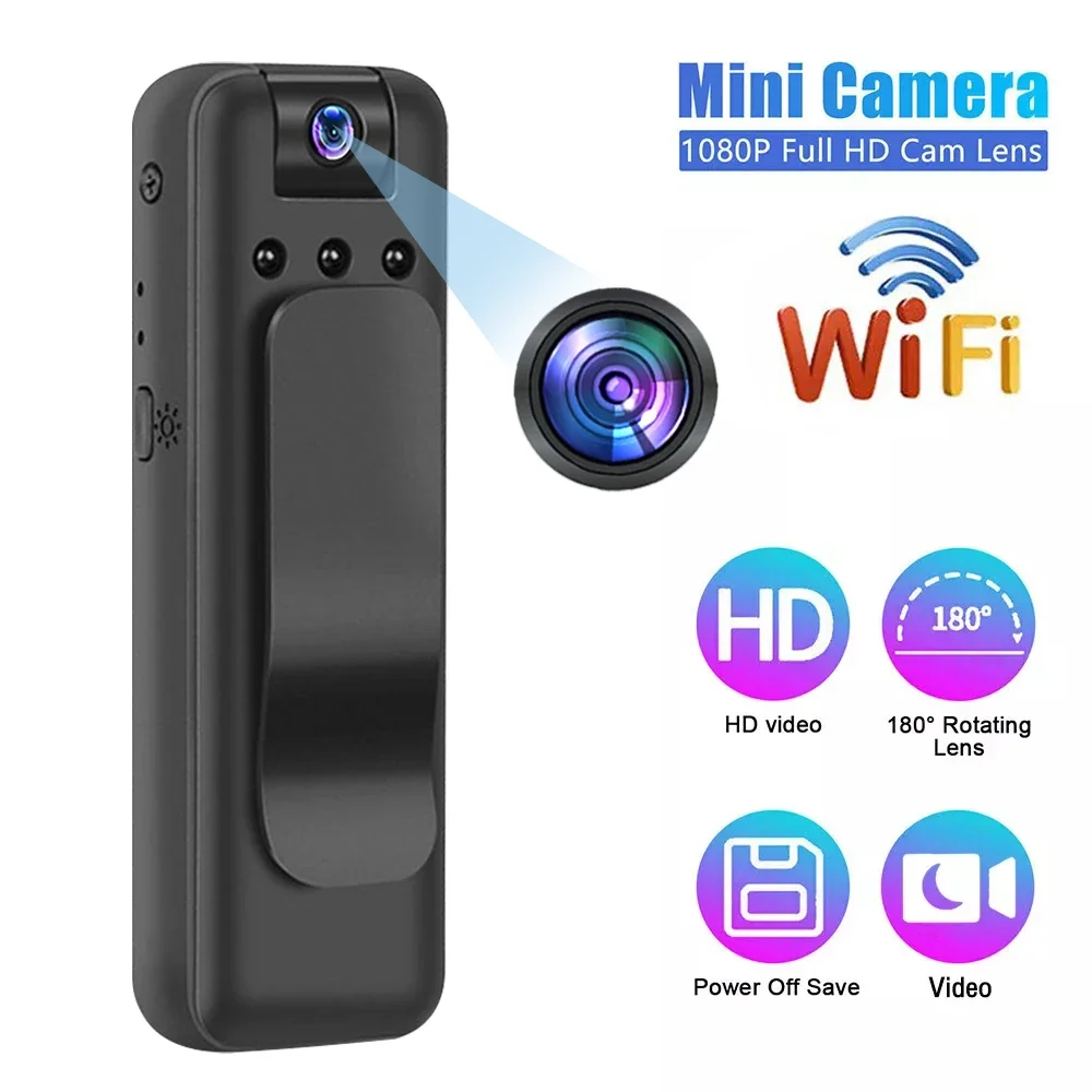 UHD 1080P Mini Camera with WiFi Portable Small Digital Video Recorder Police BodyCam Infrared Night Vision Miniature Camcorder UHD 1080P Mini Camera with WiFi Portable Small Digital Video Recorder Police BodyCam Infrared Night Vision Miniature Camcorder