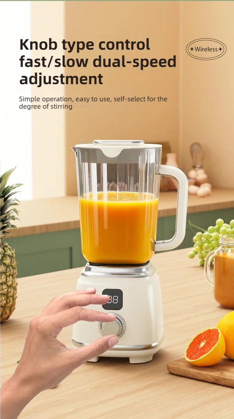 TINSOL New Home Juicer 10 Blades 3000mAh Multifunctional Blender Knob Juicer Ice Crusher  High Juicing Rate Kitchen Tools