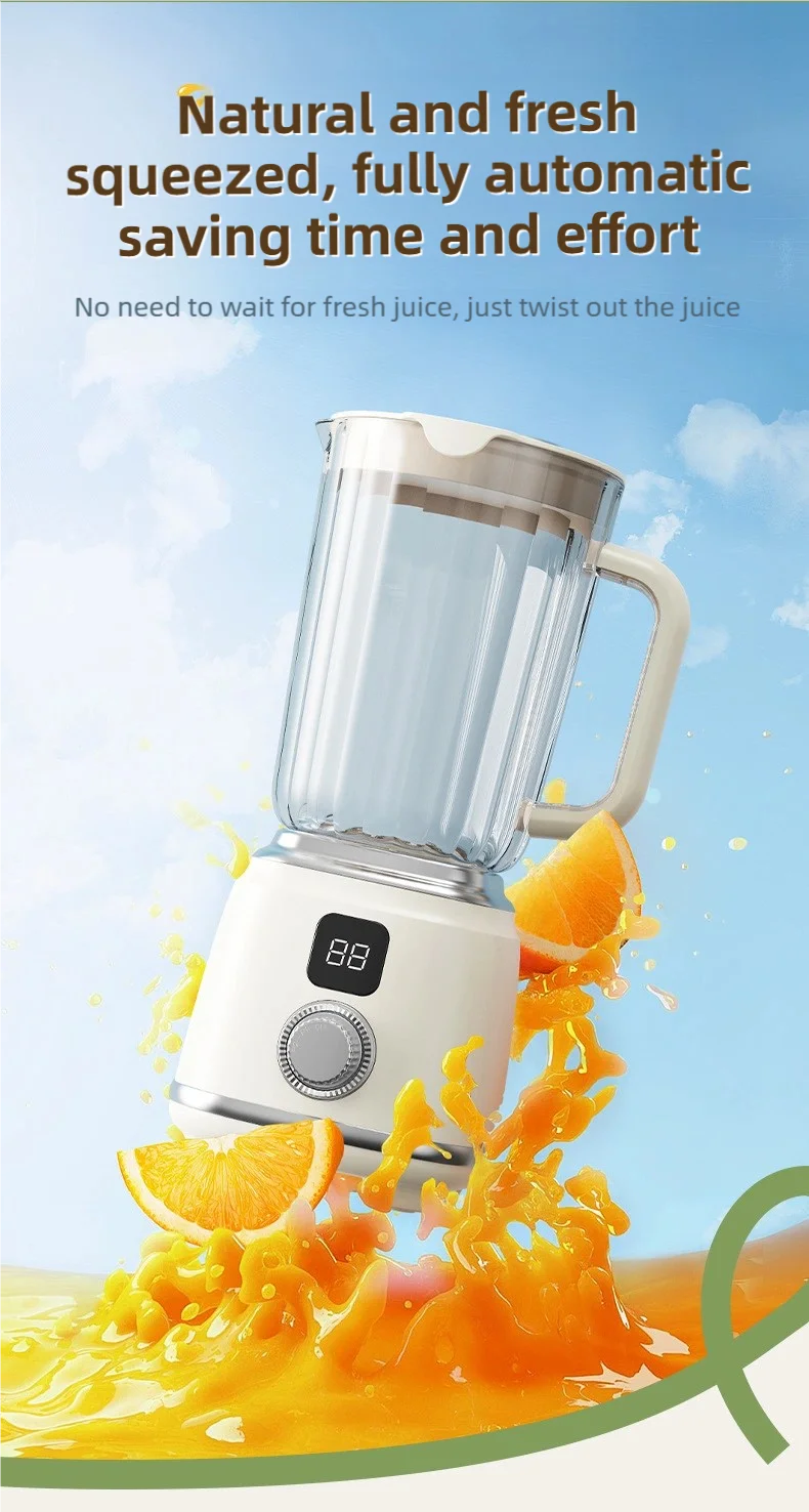 TINSOL New Home Juicer 10 Blades 3000mAh Multifunctional Blender Knob Juicer Ice Crusher  High Juicing Rate Kitchen Tools